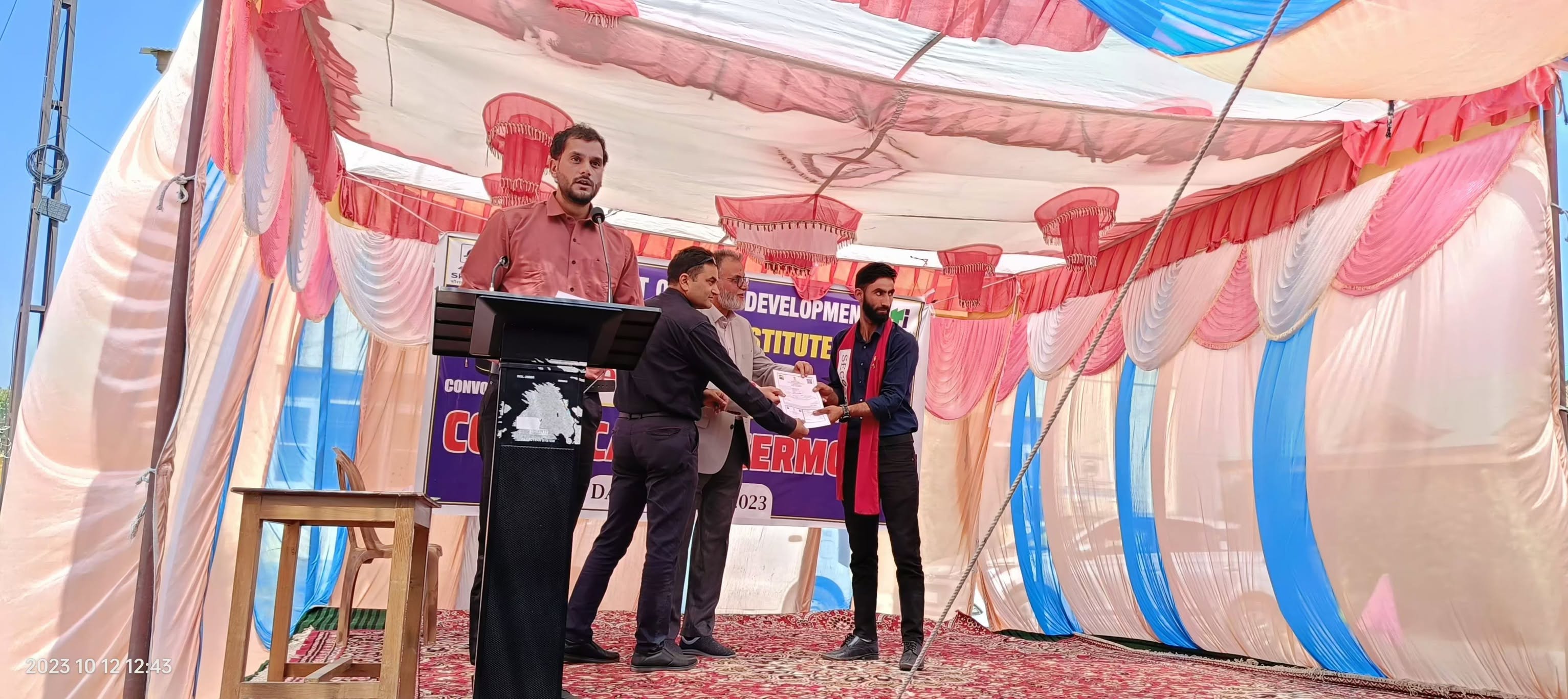 The convocation ceremony was celebrated in the premises of Government ITI Pattan,where students of NCVT trades were felicitated with the NTC.