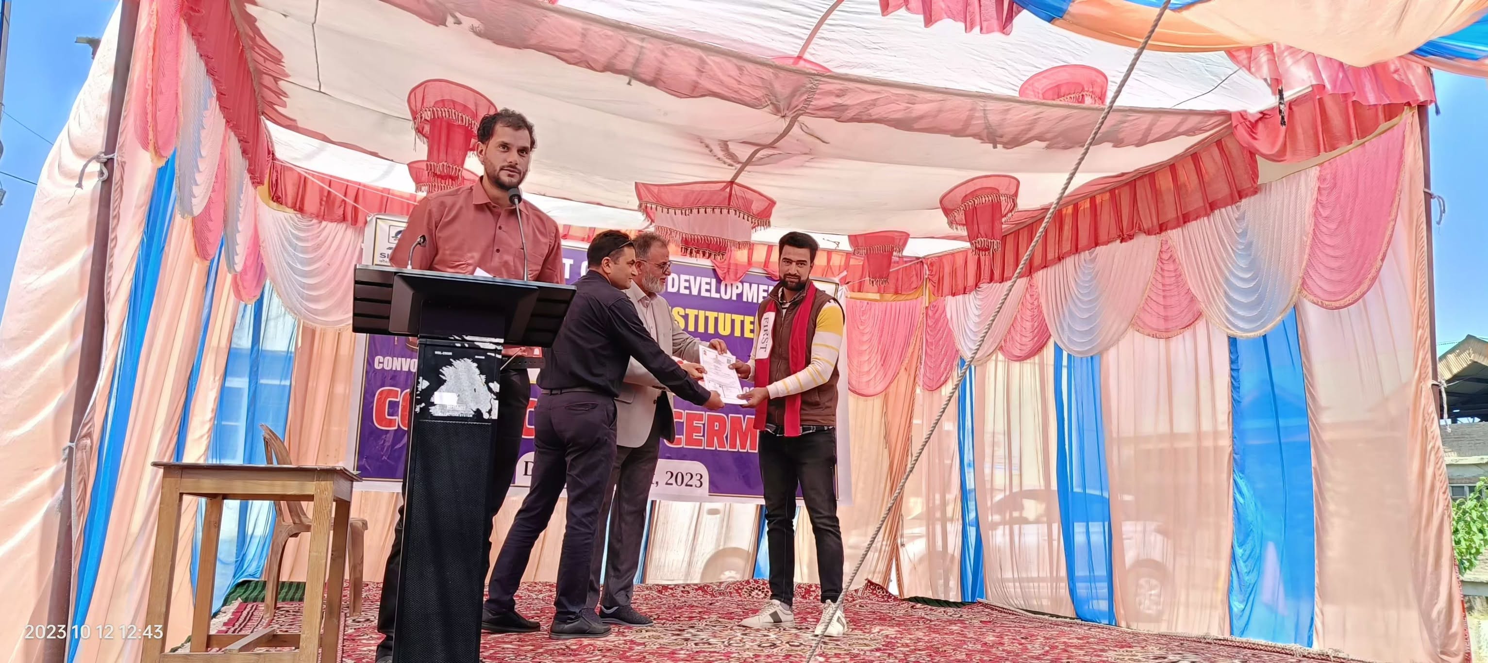 The convocation ceremony was celebrated in the premises of Government ITI Pattan,where students of NCVT trades were felicitated with the NTC.
